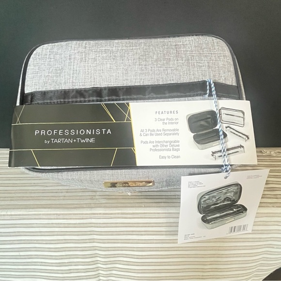 Professionista Tartan & Twine 3 Clear Zippered Pods Removeable Interchangeable - Picture 1 of 6